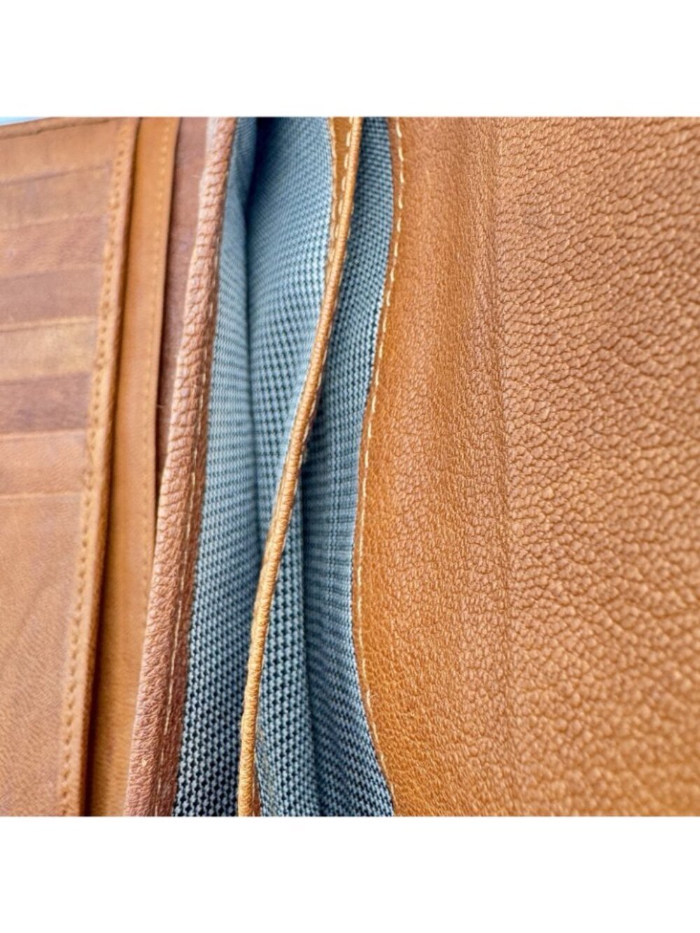 Spikes & Sparrow Genuine Leather Camel Color Wallet Tri-Fold RFID CC Protection - Picture 11 of 16